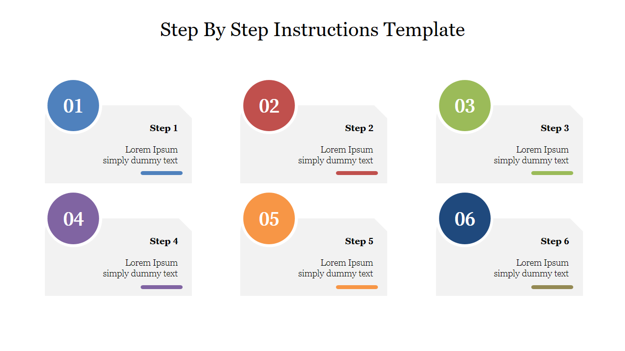 Step By Step Instructions Template